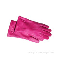 Pink Leather Gloves for Fashion Grils (SW326)
